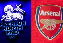 preston north end f.c. vs arsenal f.c. lineups